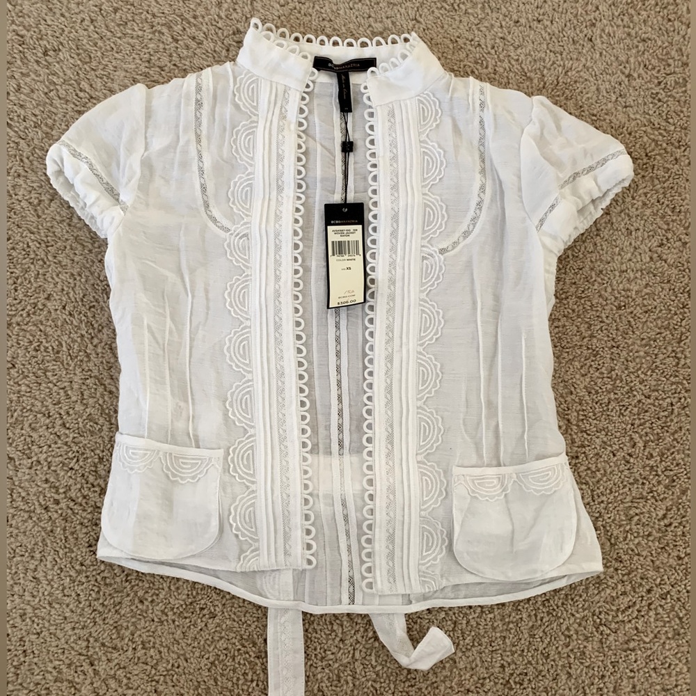 NWT BCBG MAXAZRIA Woven Jacket Rayon